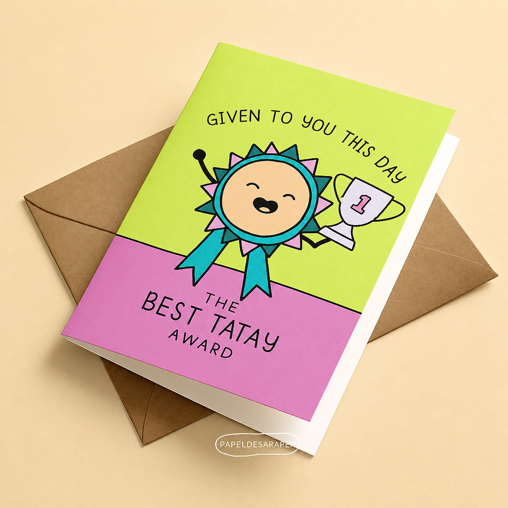 Papeldesarapen Best Tatay Award Greeting Card