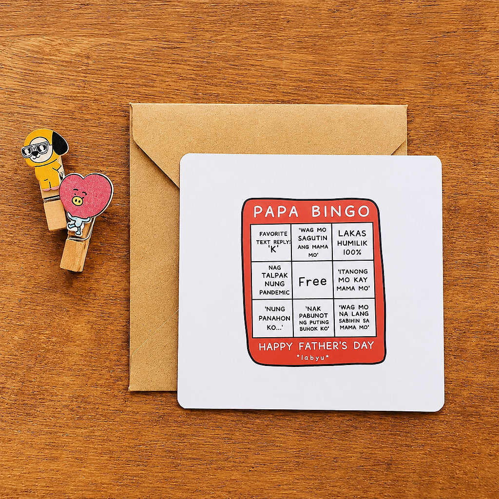Papeldesarapen Papa Bingo Father's Day Greeting Card