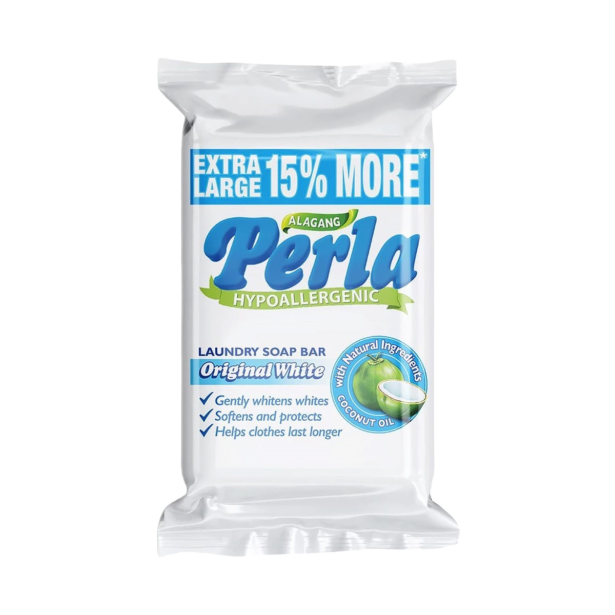 Perla Hypoallergenic Laundry Soap Bar - Original White 110g