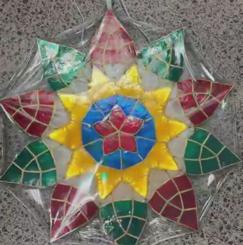 Load video: 24” Kislap Capiz Christmas Parol