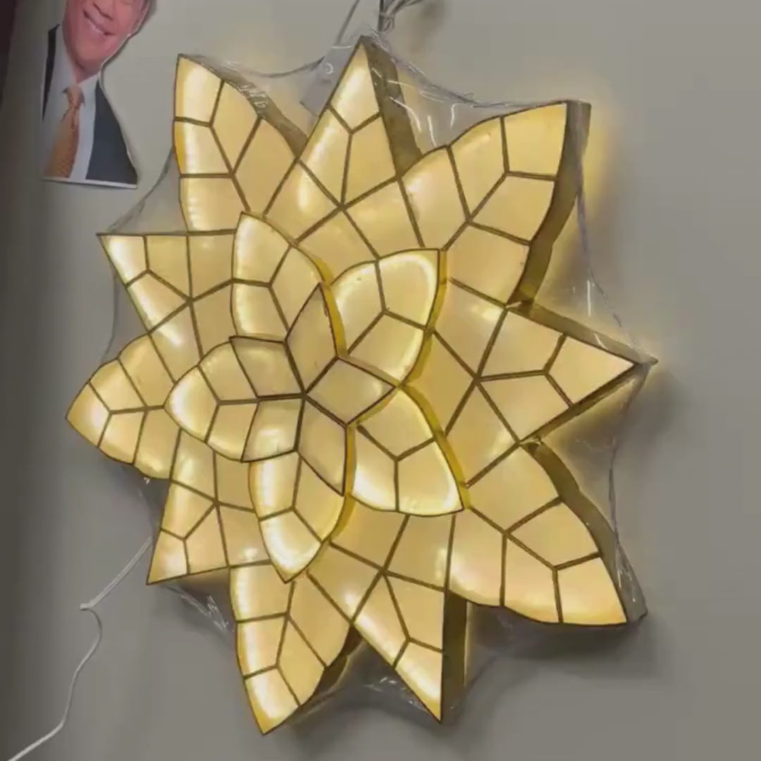 Load video: 24” Bituin Capiz Christmas Parol