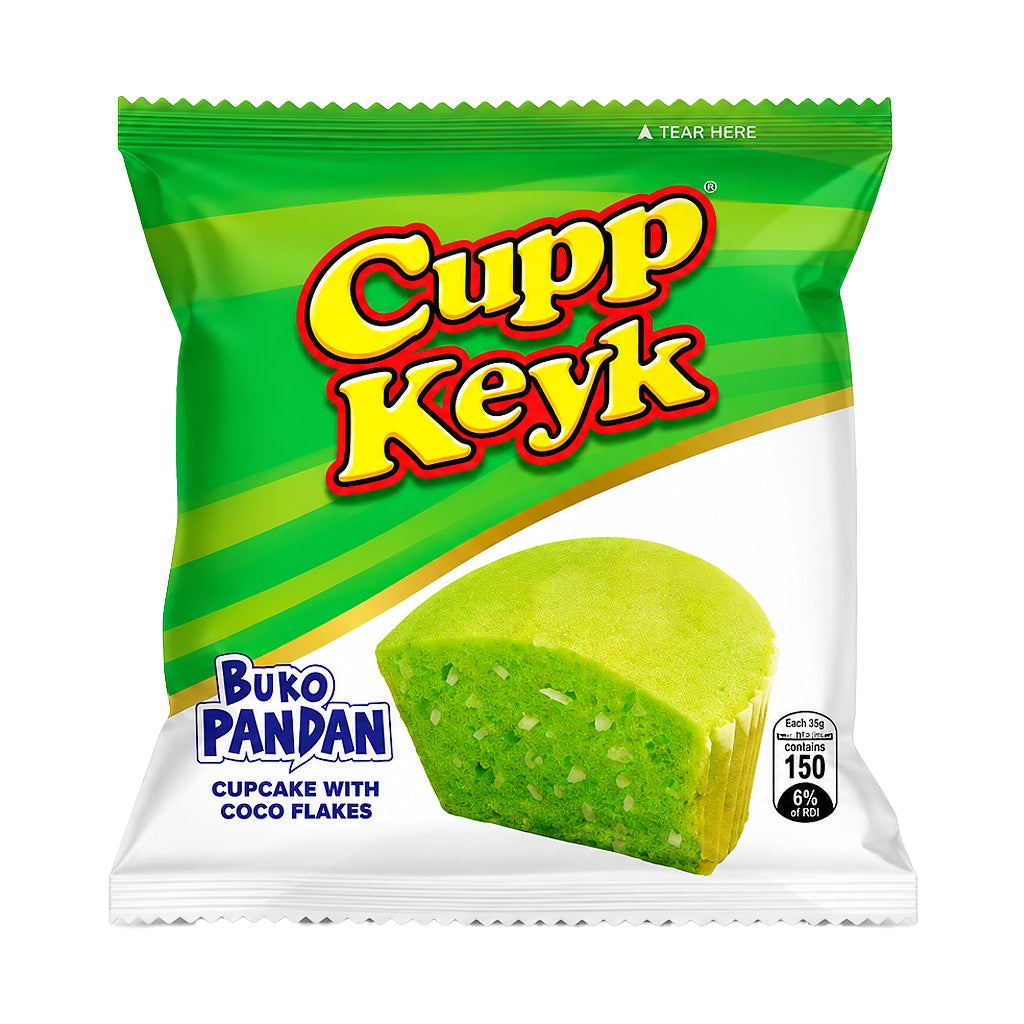 Rebisco Cupp Keyk Buko Pandan Flavoured Cupcake (10 pcs)