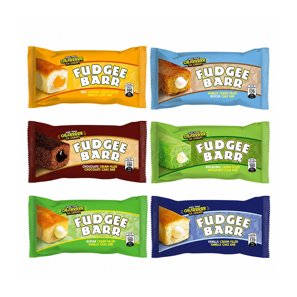 Fudgee Barr Flavor Combo Assorted Cream-Filled Cake Bars 41.5g (10 pcs)
