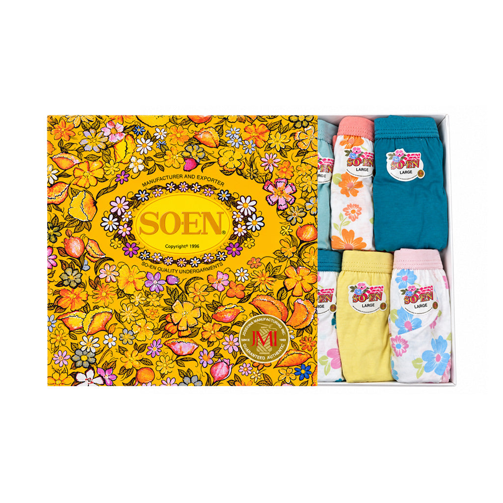 SO-EN Assorted Print Full Panty Underwear 12pcs
