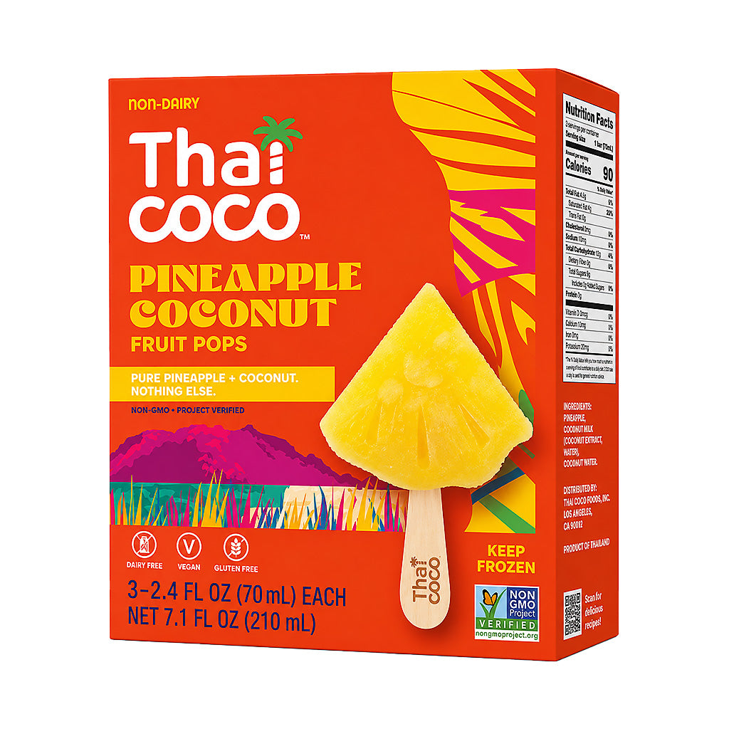Thai Coco Pineapple Coconut Fruit Pops 3s 210ml