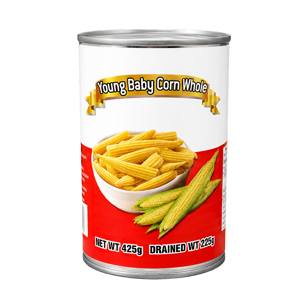 Tiger King Young Baby Corn Whole 425g