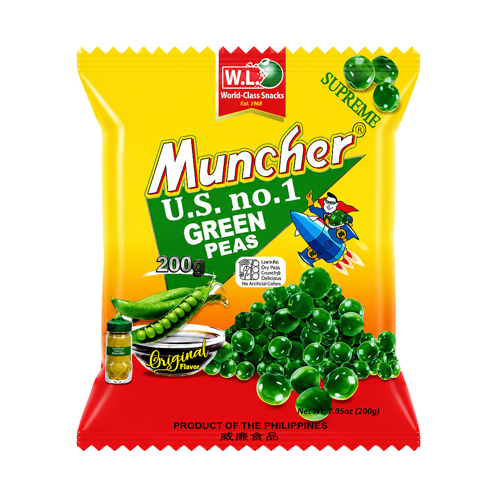 W.L. Foods Muncher Green Peas Original Flavour 200g